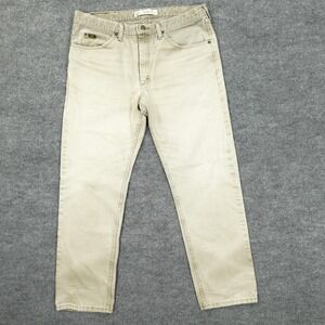 Lee Jeans Mens 36x32 Beige Regular Fit Straight Leg Classic Denim Tag 38x32